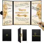 Daru-naxy black and gold workiversary guest book front view