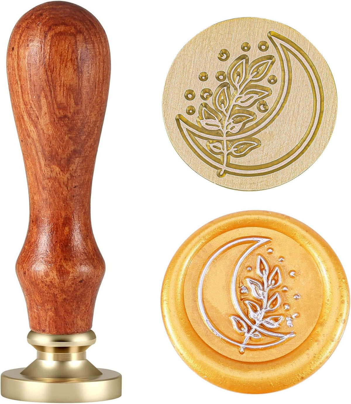 Yoption Eucalyptus Wax Seal Stamp for Envelope and Invitation Seals | Vintage Sealing Wax Stamp for Embellishment of Weeding, Gift Wrap, Wine Package, Christmas Card - Image 11