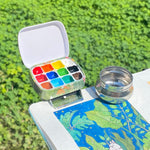 Qianshan watercolor palette showing internal plastic insert