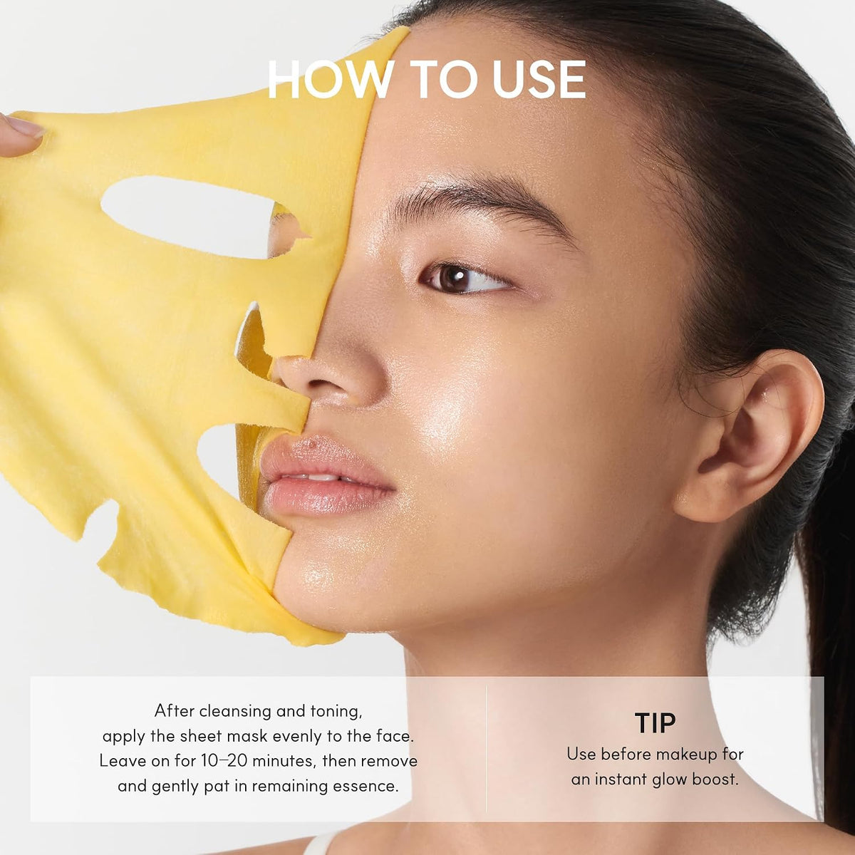 Back view of Arencia Vitamin C Booster Sheet Mask details
