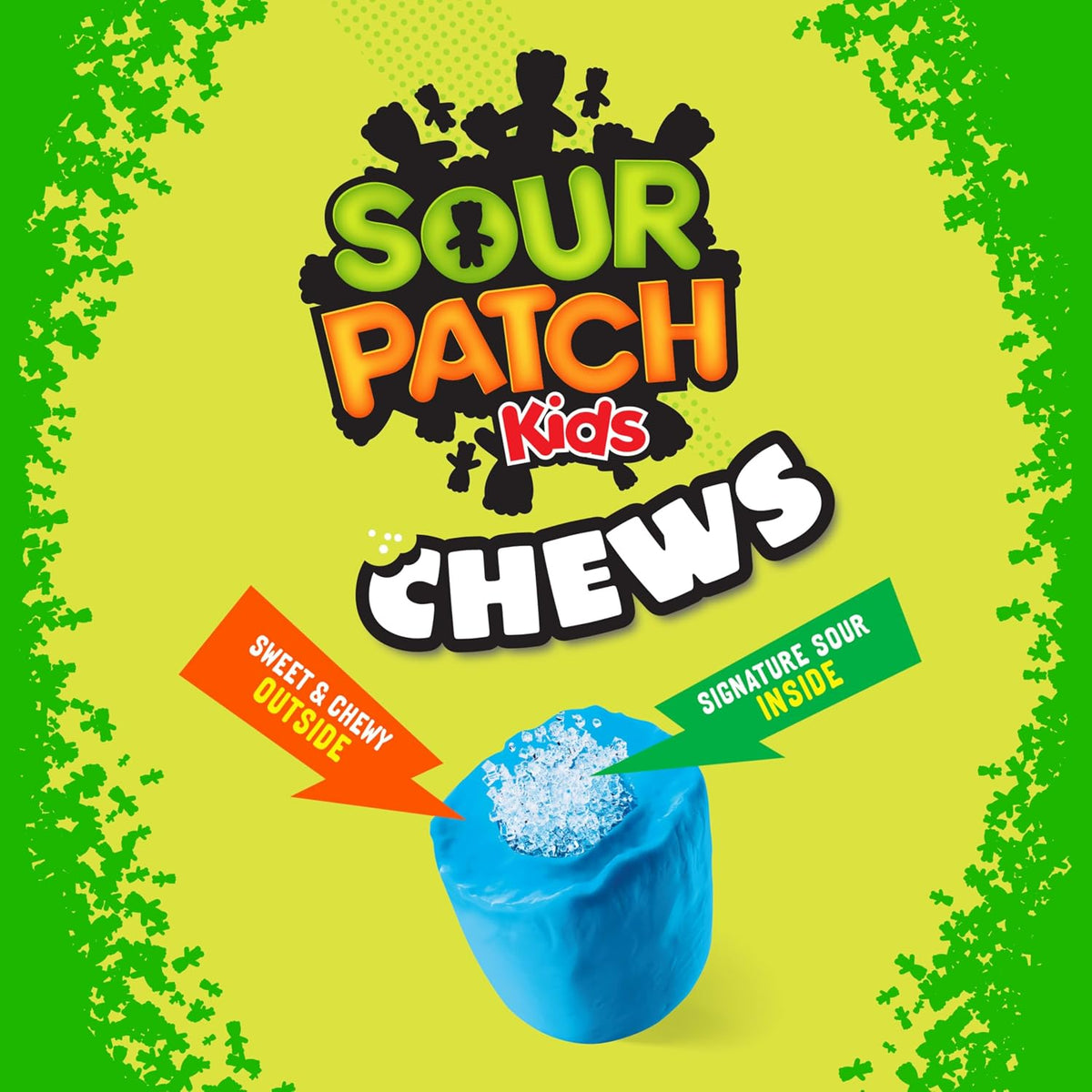 Assorted flavors Sour Patch Kids Chews wrapped American candy