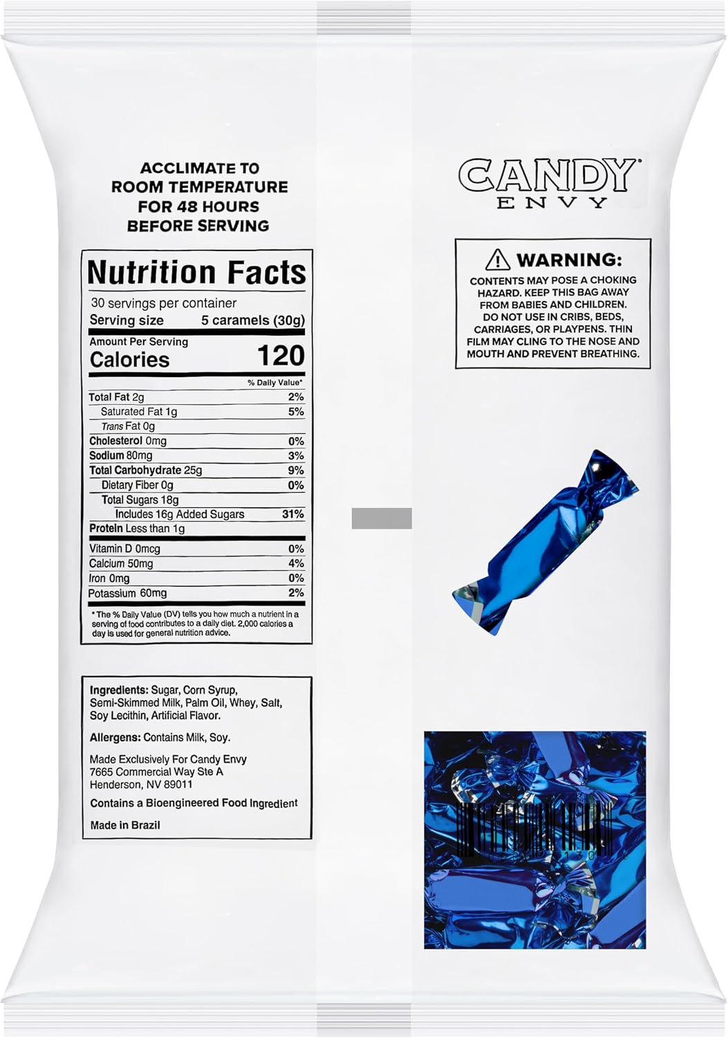 Candy Envy navy blue foil wrapped candy buffet display