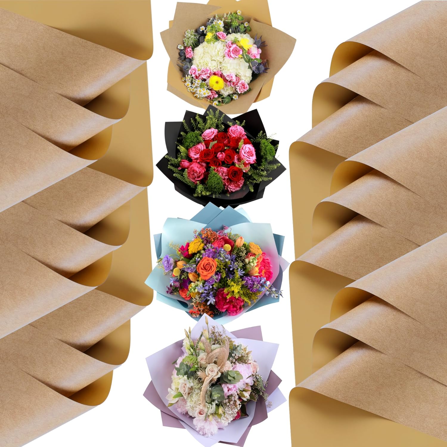 The Florist Supply Colorblend Flower Wrapping Paper front view package showcase