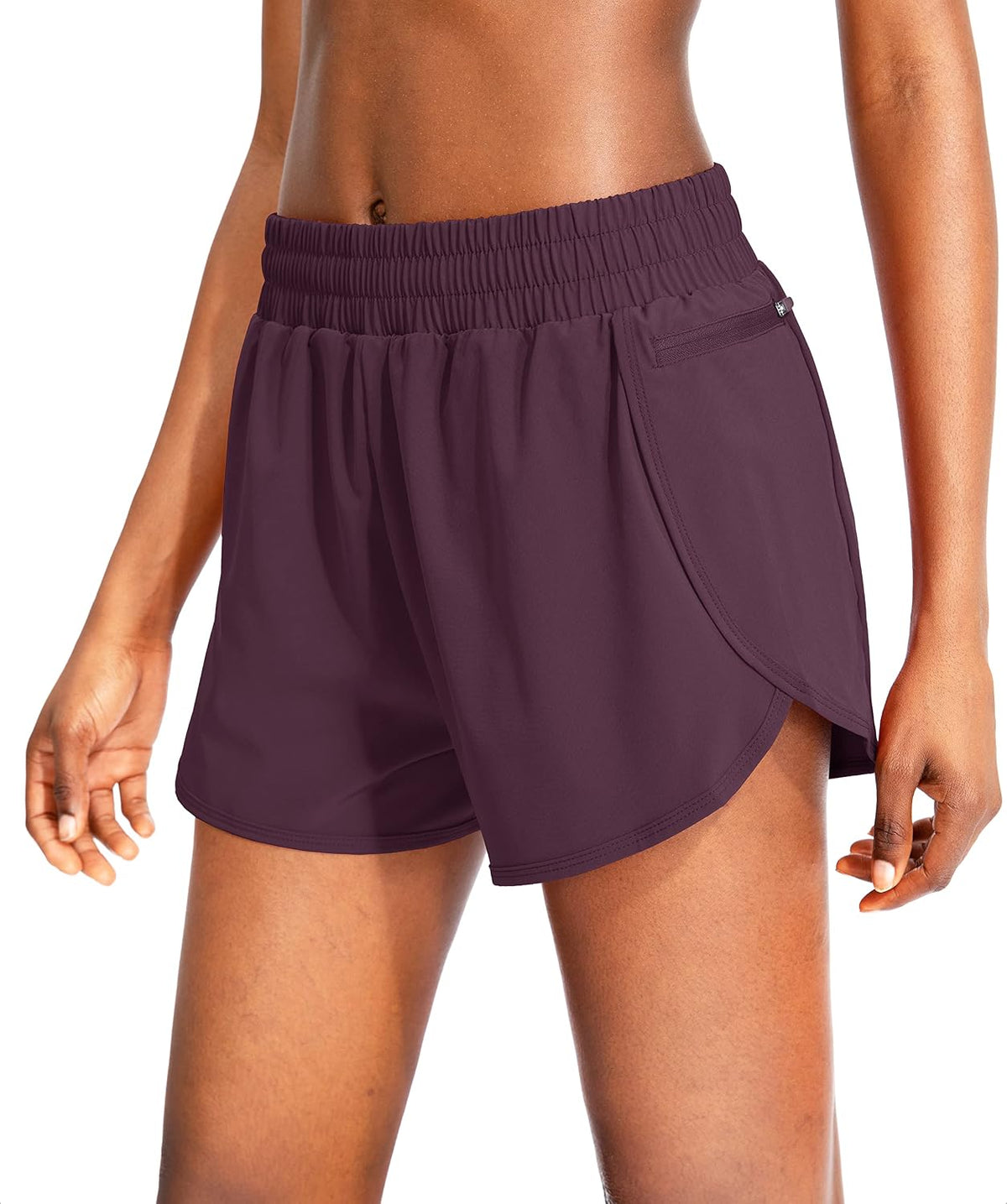 Soothfeel womens running shorts front view athletic wear