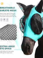 Harrison Howard fly mask with forelock opening side profile