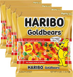 Back of Haribo Goldbears 3 pound bag displaying nutritional facts and official ingredient list
