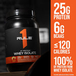 Rule 1 protein powder jar back side amino acid profile