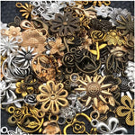 Wocraft 100pcs flowers charms front view assortment