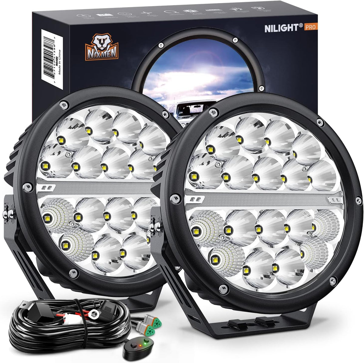 Nilight LED Light Pods with Yellow Black Covers 2 PCS 18 W 1260LM | Flood Beam, Super Bright Off Road Driving Fog Boat Lighting for Trucks Pickup Golf Cart SUV ATV UTV 4x4 Van Camper - Image 12