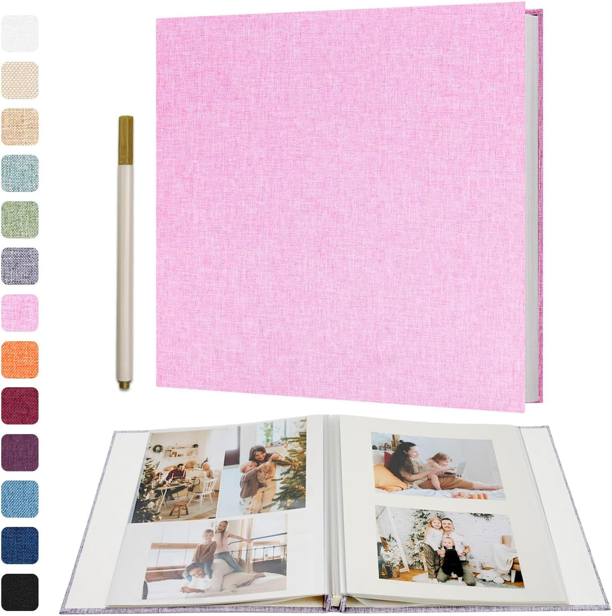 Vienrose Large Self Adhesive Scrapbook 60 Pages 13 x 12.6 in Blue | Large Scrapbook Album, 30 Sheets, 3x5 4x6 5x7 8x10 10x12 Photos, Metallic Pen, DIY Memory Book, Wedding Album, Family Photos - Image 13