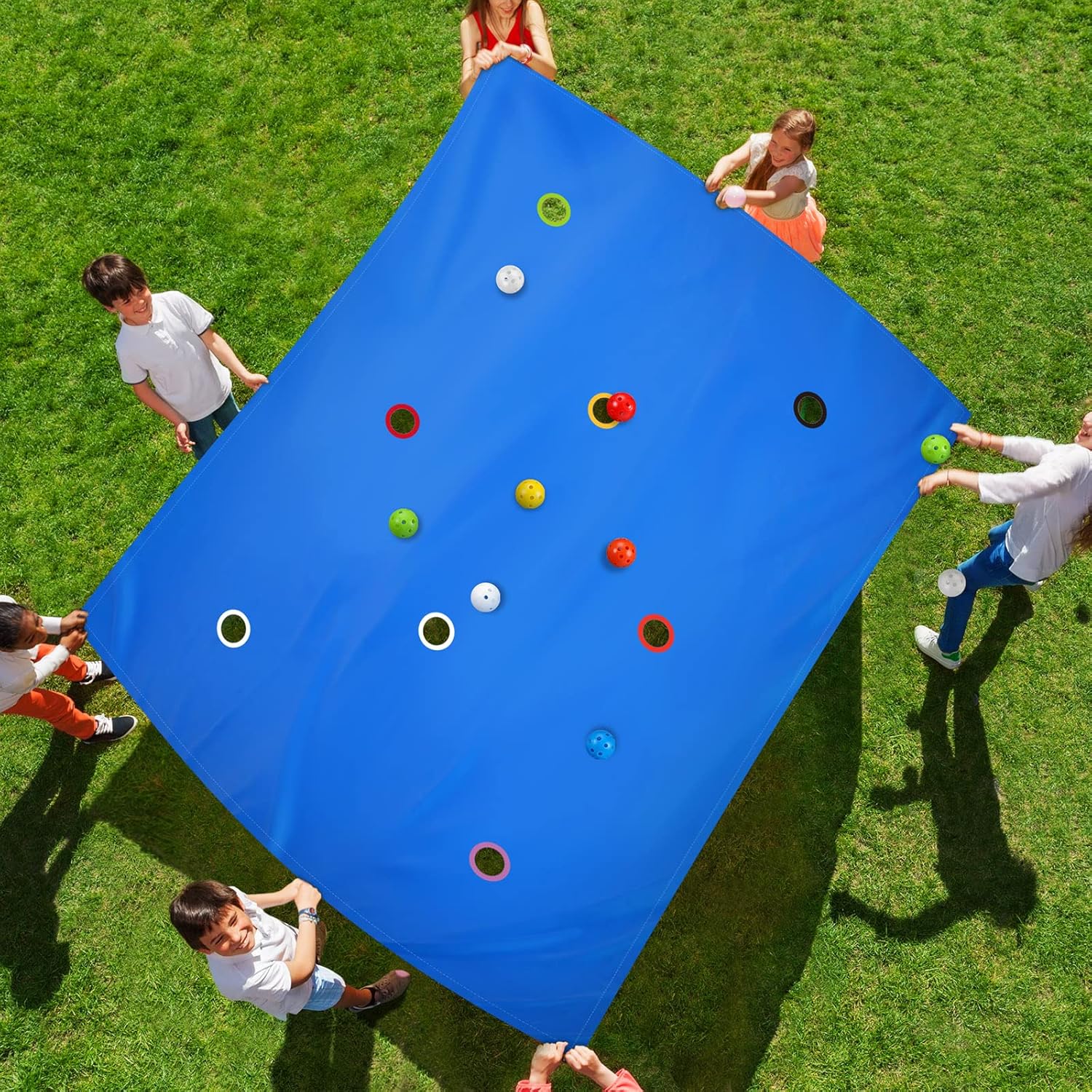 Kathfly blue hole tarp team building game front view
