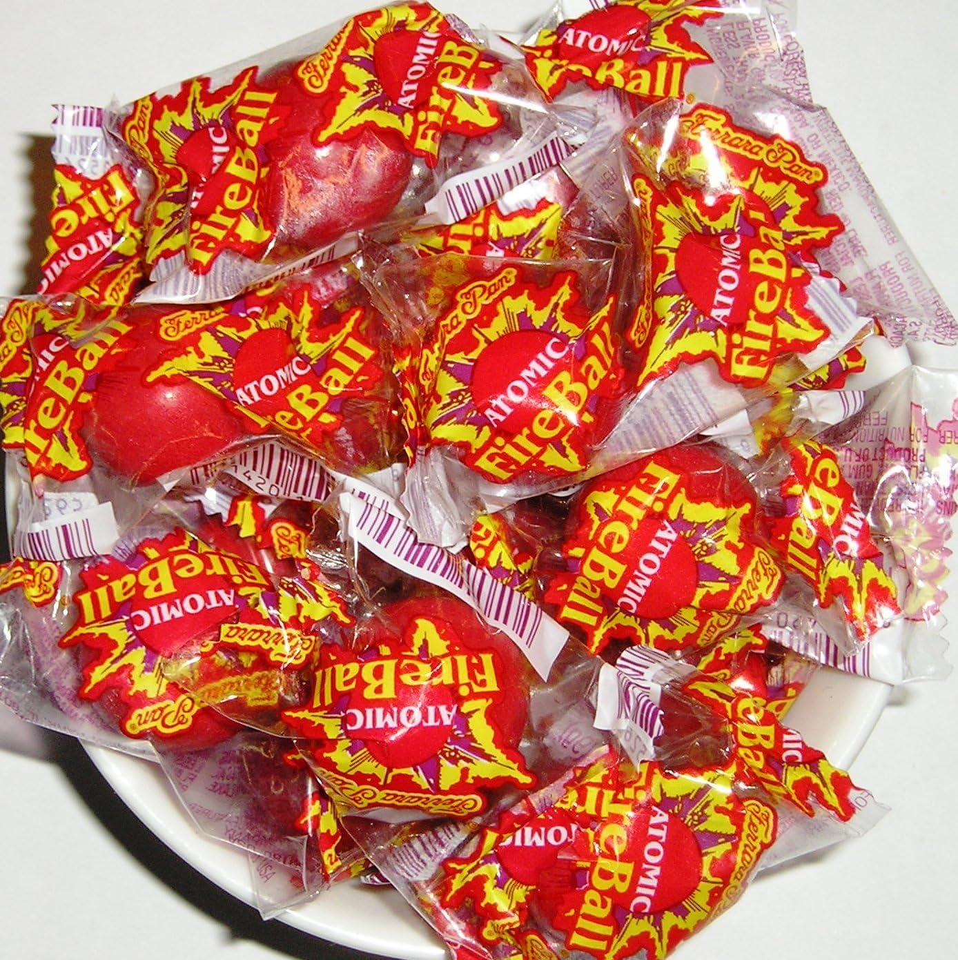 Ferrara Atomic Fireball Candy 1lb bag front view