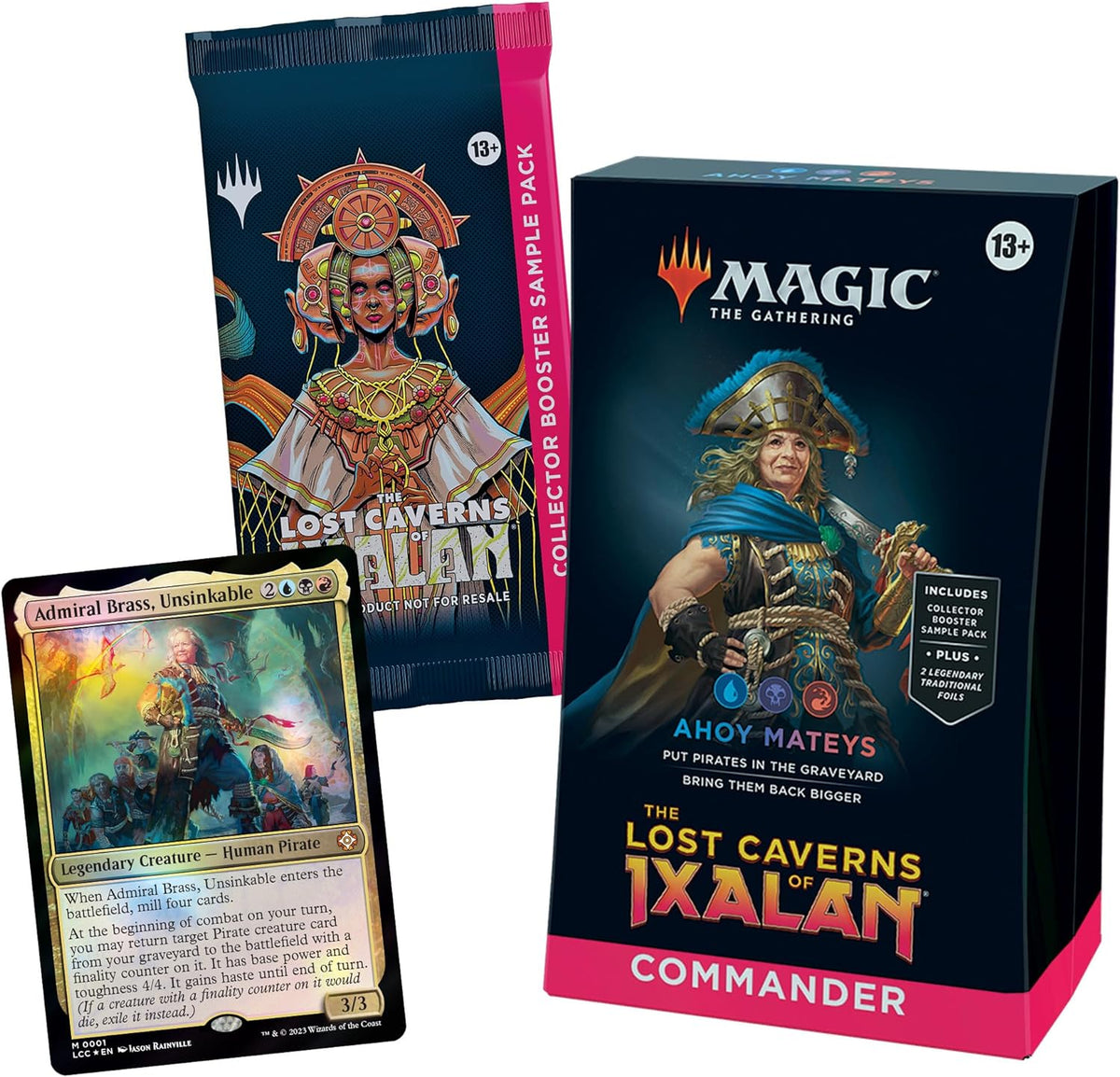 Magic The Gathering Ixalan Ahoy Mateys deck contents laid out