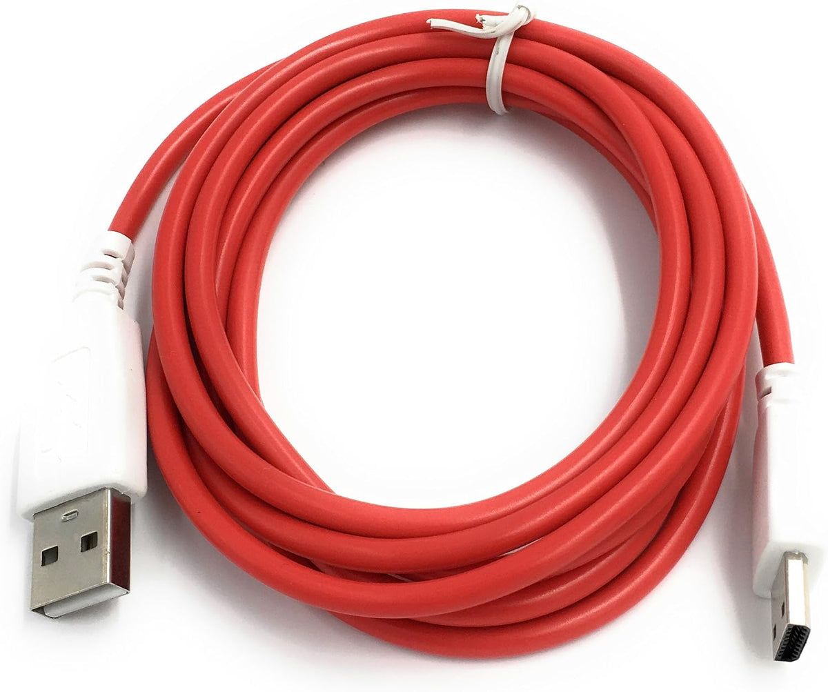 xcivi 6FT Red USB Charging Data Cable for Fuhu Nabi Series Kids Tablets - Image 1