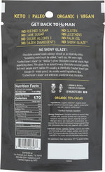 Hu Kitchen Cashew Vanilla Bean Hunks organic dark chocolate snack pouch showing clean ingredients