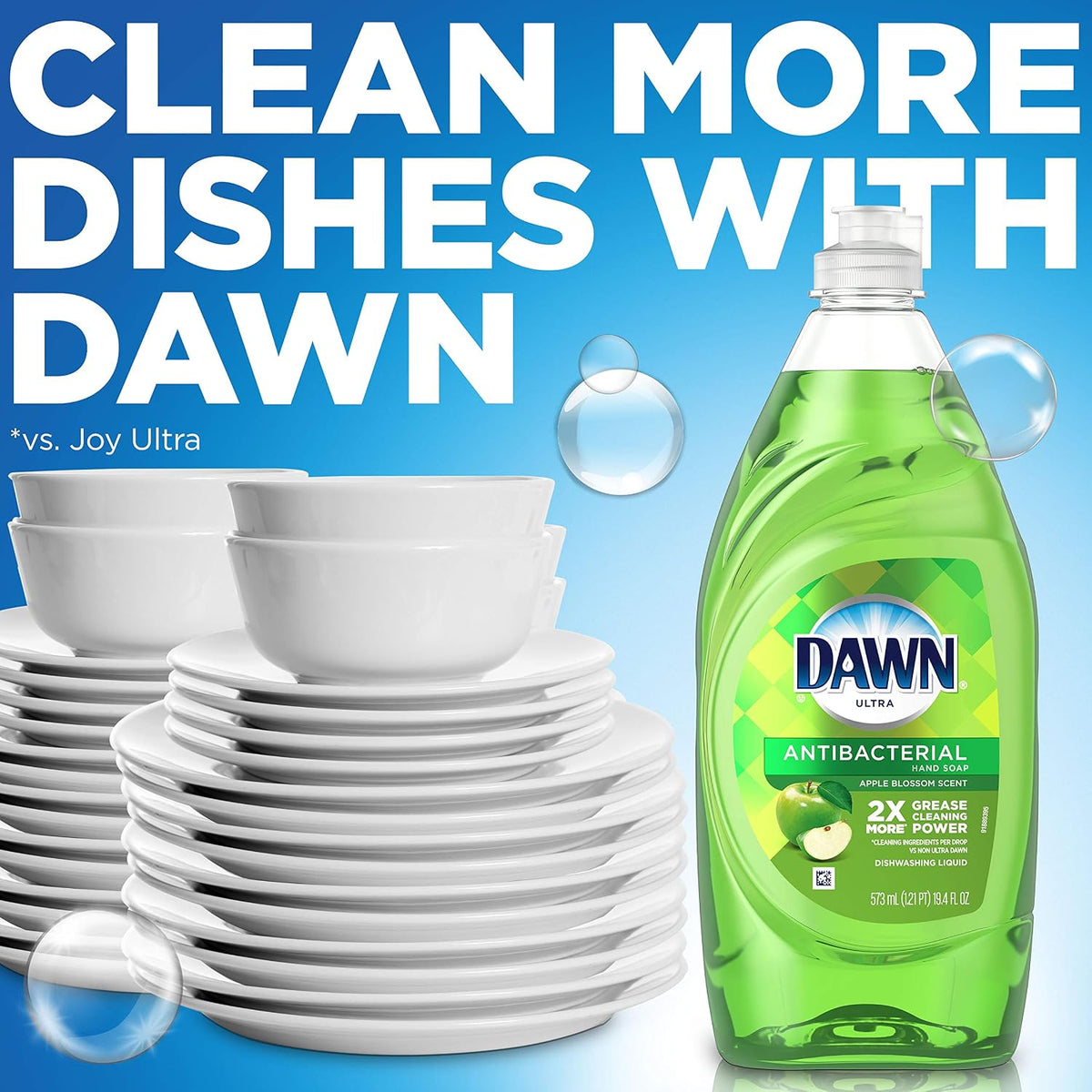 Dawn Ultra hand soap bottle cap and pump dispenser view