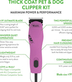 Wahl KM5 two speed pet hair remover with stainless steel blade