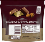 Individually gold foil wrapped milk chocolate nuggets with roasted almonds