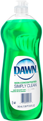 Back label view showing ingredients of Dawn Apple Blossom liquid soap