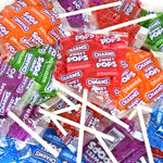 Gluten free Charms Sweet Pops box illustrating nutritional information and kosher logo.