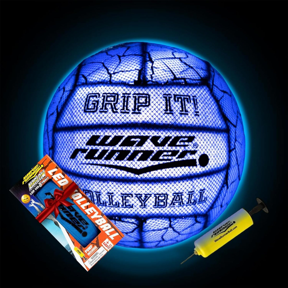 Wave Runner Waterproof Volleyball front view showing textured Sure-Grip surface.