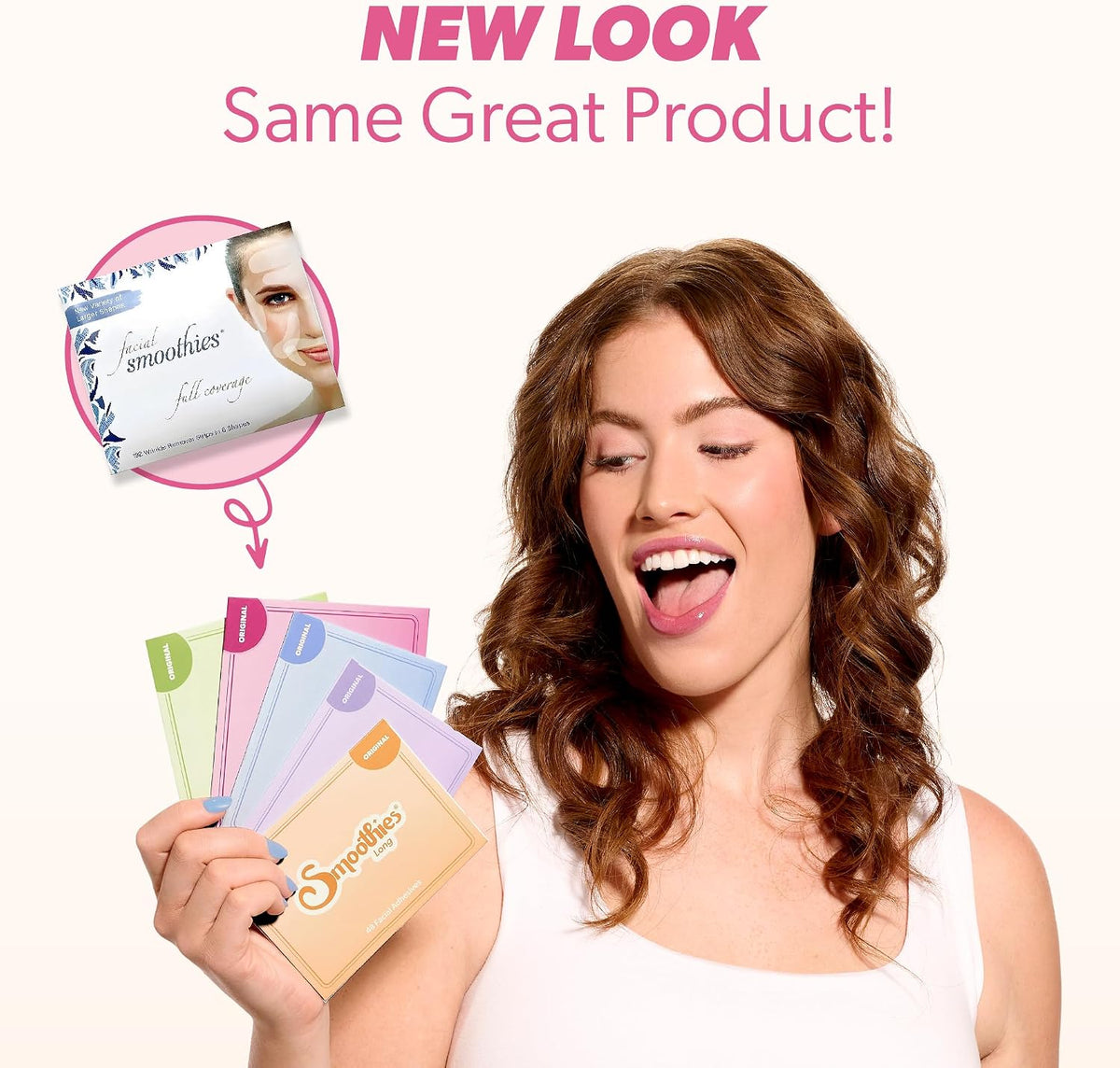 Smoothies facial adhesive strips packaging layout