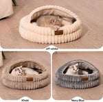 CHEERPALS Cat Cave Bed for Indoor Cats, Washable Covered Cat Bed Hooded Kitty Bed Soft Fluffy Pet Bed for Puppy and Small Dog(White) - Image 9