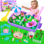 Mikiwon Pet Sensory Bin dog sandbox kit front view