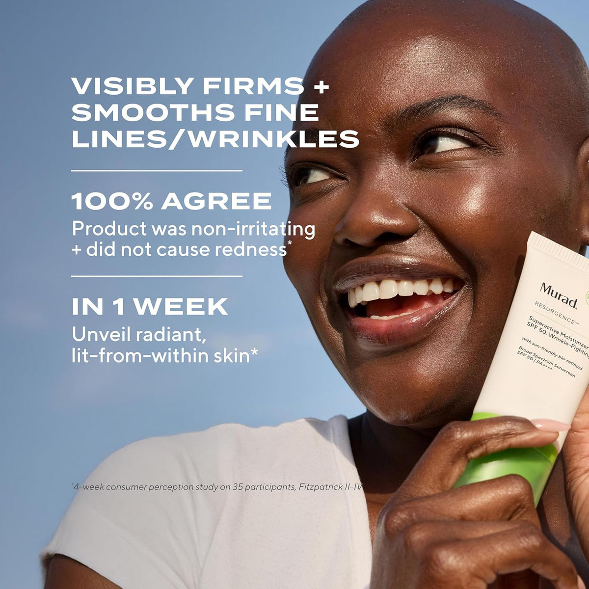 Side profile of Murad Superactive anti-aging sunscreen