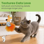 Catstages interactive wand toy in use during feline playtime