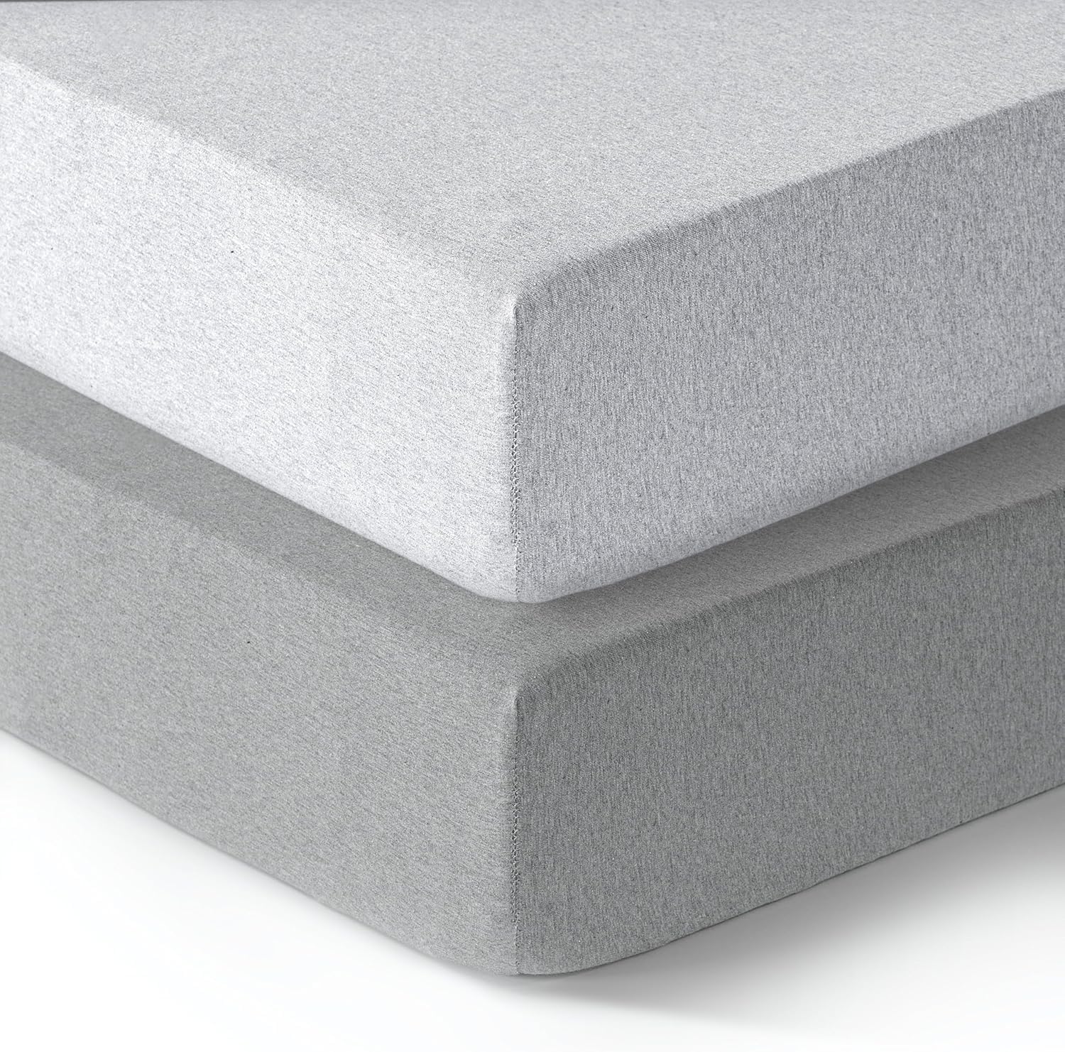 Dreamology mini crib fitted sheets in grey and silver