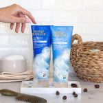 Desert Essence organic hair care shampoo bottle with certification icons