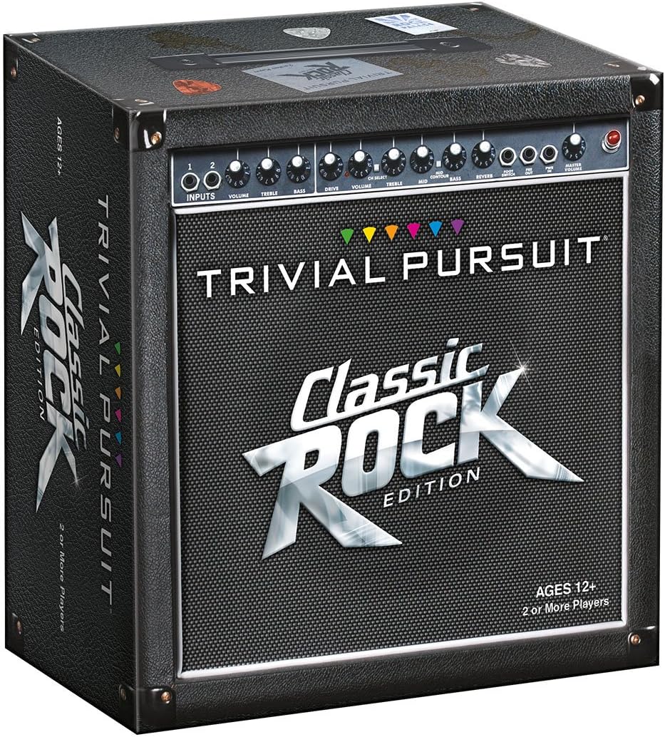 USAopoly Trivial Pursuit Classic Rock front view board game box