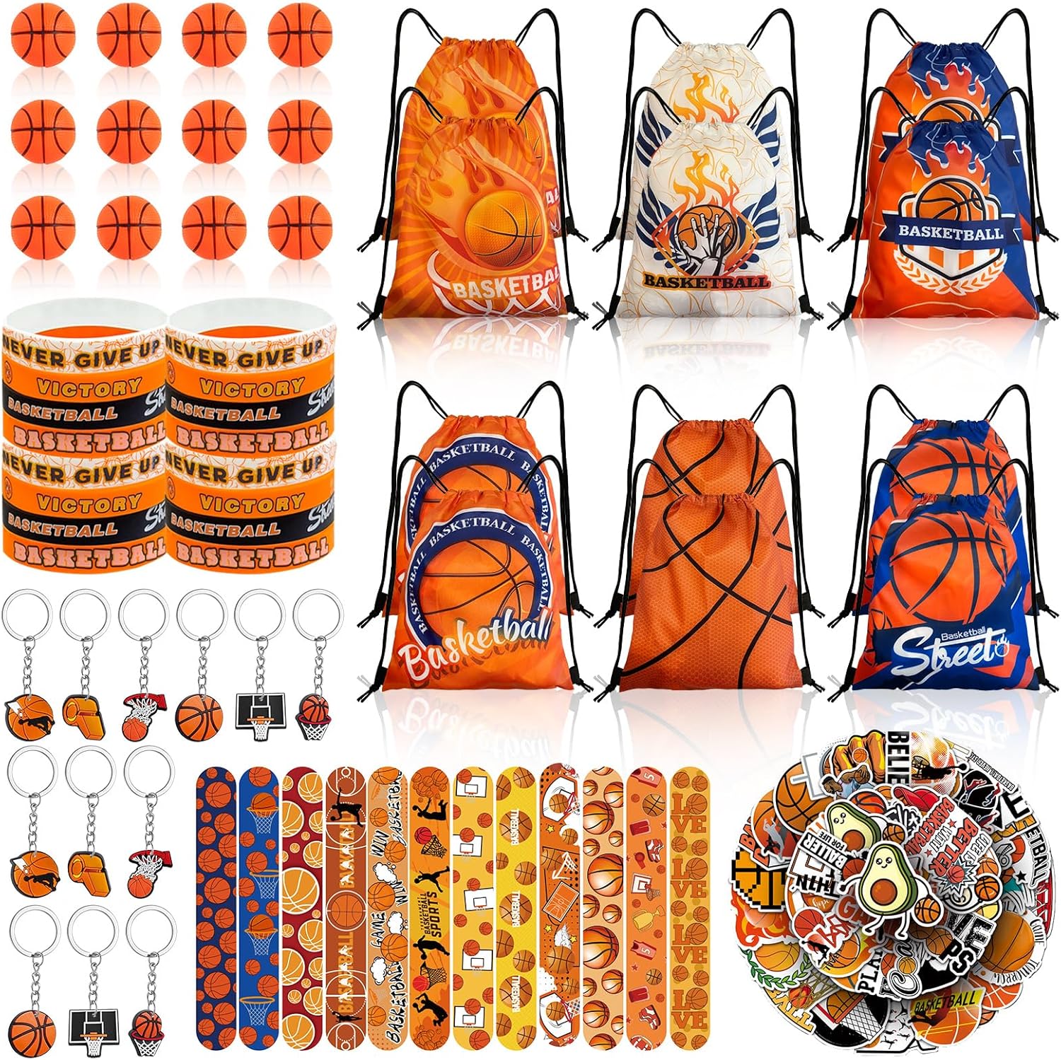 Leifide 110 pieces basketball party favors set front view
