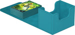 Ultimate Guard Sidewinder 80+ deck box open showing microfiber interior lining