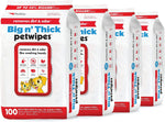 Petkin Pet Wipes for Dogs and Cats, 200 Large Wipes - Removes Dirt & Odor Like Washing Hands - Cleans Ears, Face, Butt, Eye Area - Convenient, Ideal for Home or Travel - 2 Packs of 100 Wipes - Image 9