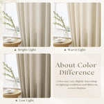 DUKIYO greyish beige linen curtain fabric close up texture