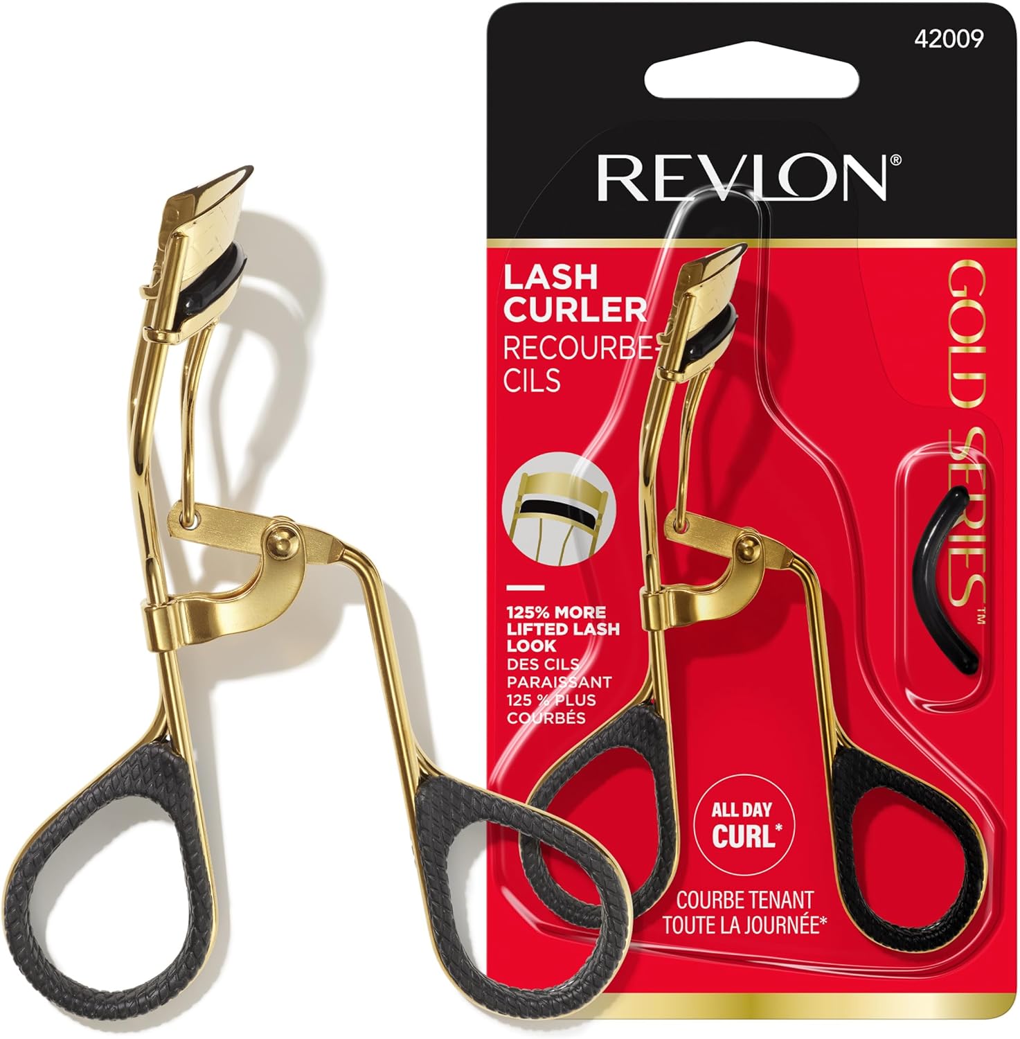 Revlon Gold Series Eye Lash Curler front view professional beauty tool
