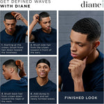 Diane Premium 100% Boar Bristle Club Wave Brush for Men, Wood Handle - Image 4