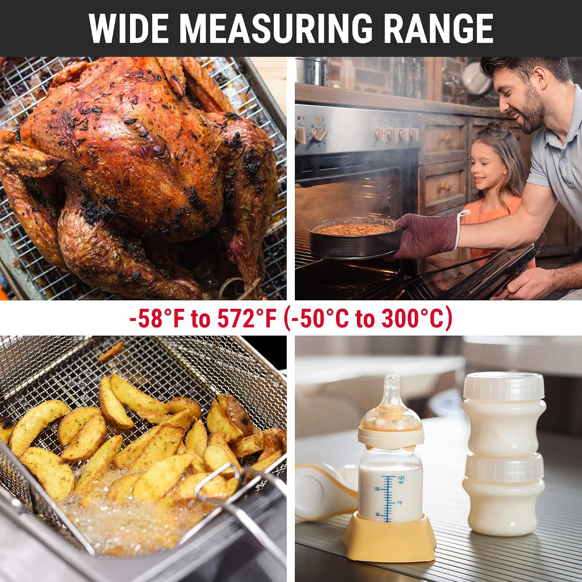 TempPro BBQ thermometer folded compactly for safe storage