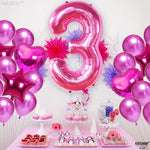 KatchOn giant hot pink number 3 backdrop display