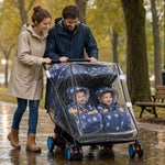 HSJH jogger city stroller weather shield in use