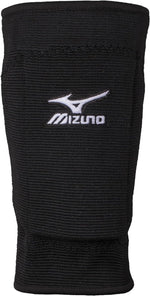 Close up of embroidered Mizuno Runbird logo on knee pad