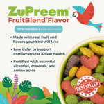 Close up of colorful fruit-shaped bird pellets