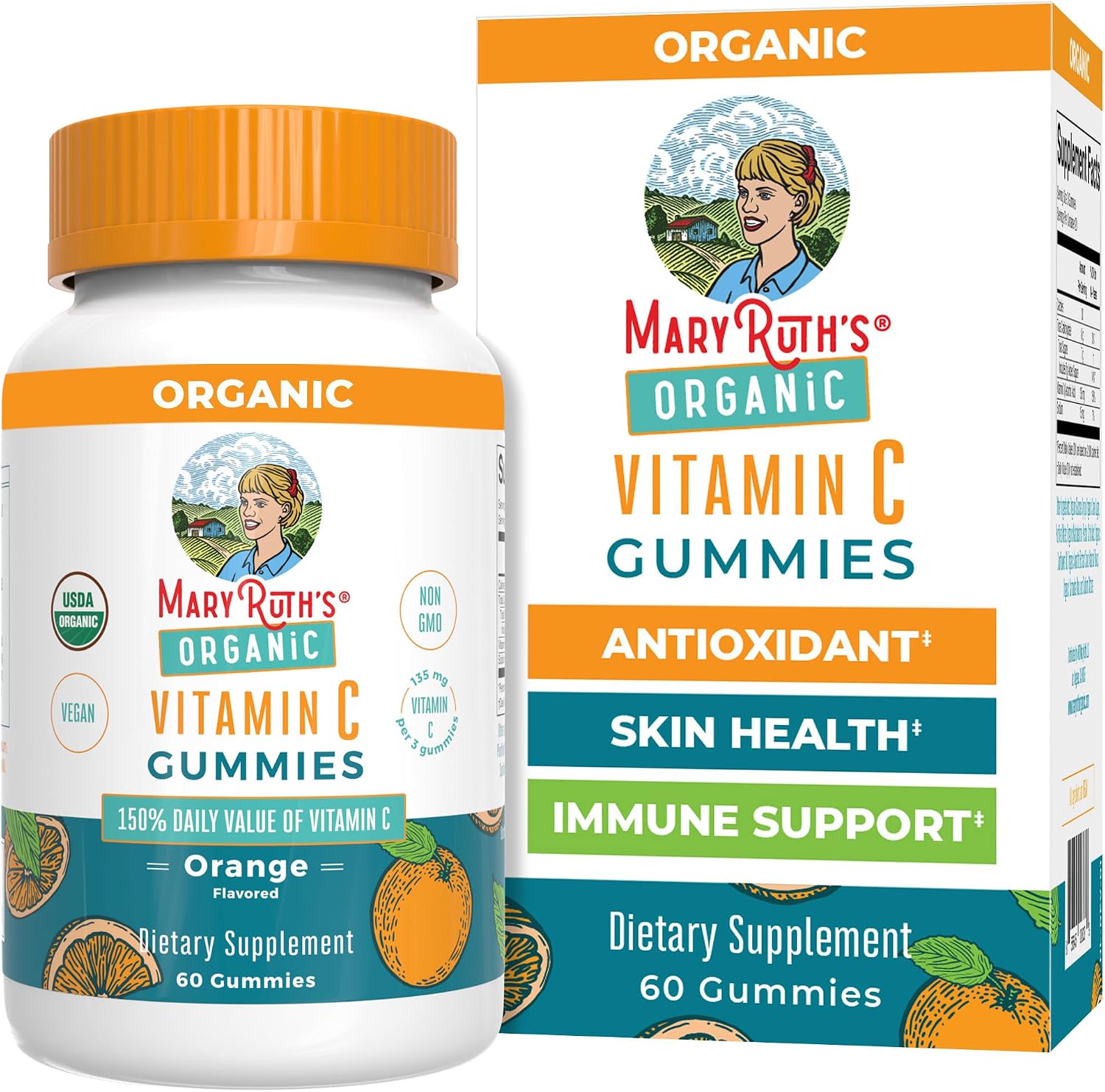 Maryruth's organic vitamin c gummies front view bottle