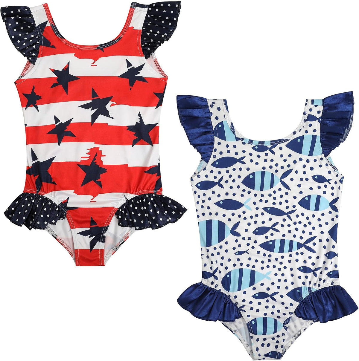 iLover Girls Sparkle One Piece Swimsuits Crossback Swimwear Beach Bathing Suit with Adjustable Strap 4-10 Years - Image 15