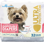 Paw Inspired 32ct Disposable Dog Diapers | Female Dog Diapers Ultra Protection | Diapers for Dogs in Heat, Excitable Urination, or Incontinence (Small) - Image 9