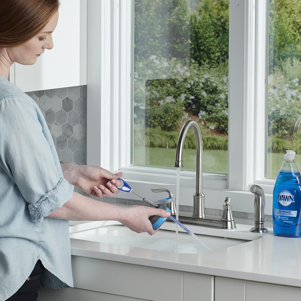 Dawn cleaning kit brushes showing ergonomic non slip grips