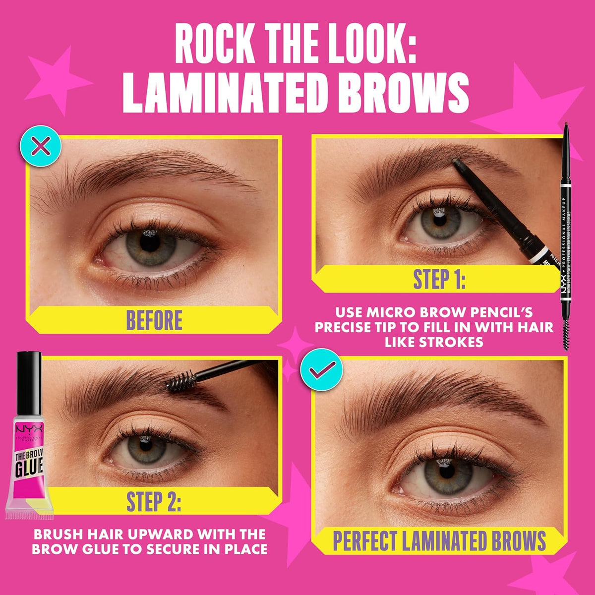 NYX micro eyebrow pencil cap off showing fine tip