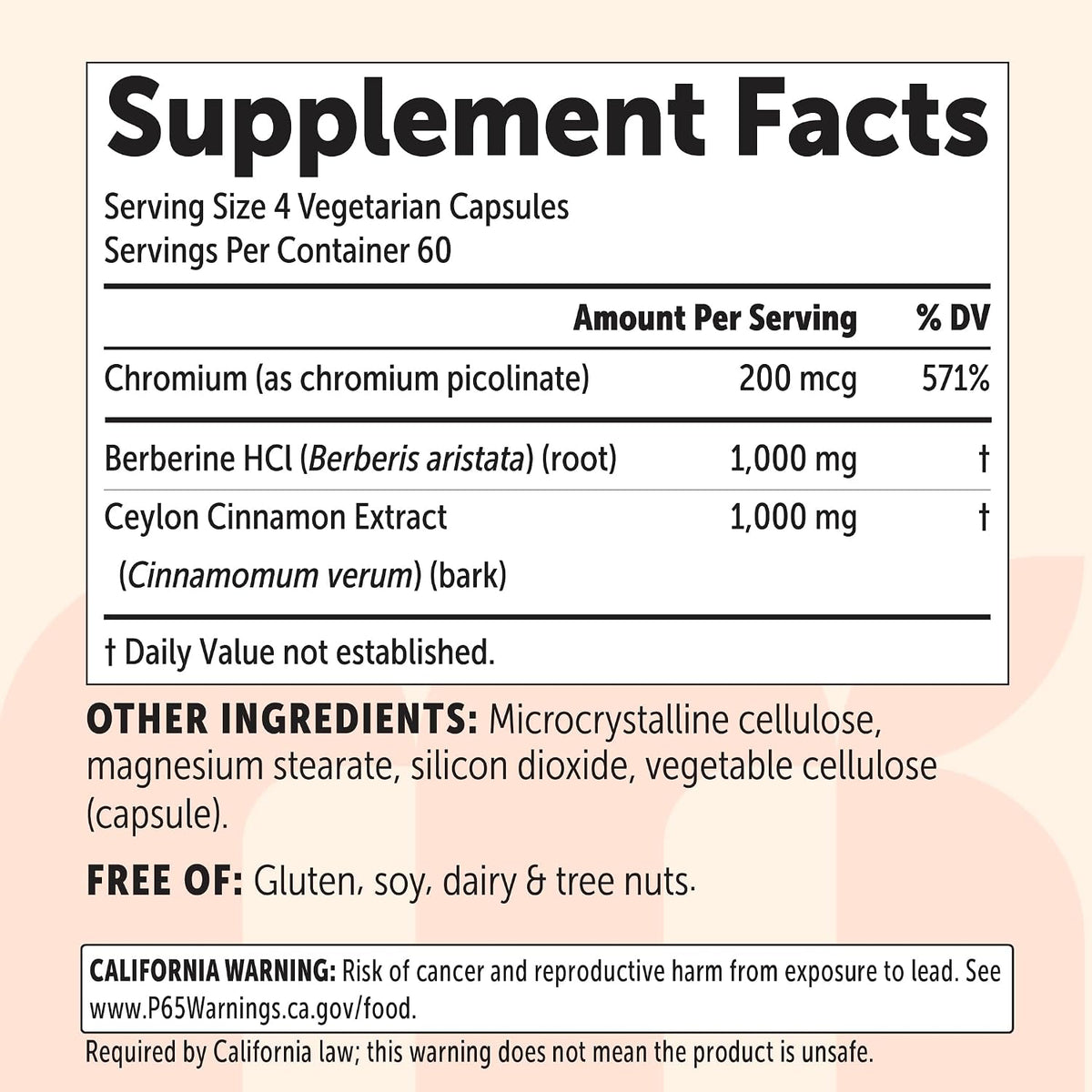 Micro Ingredients Berberine packaging with non-GMO certification seal